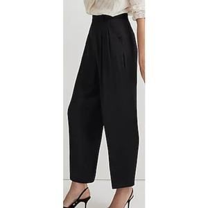 Madewell The Turner Tapered Tall Satin Workwear Pants US Women's 6T New